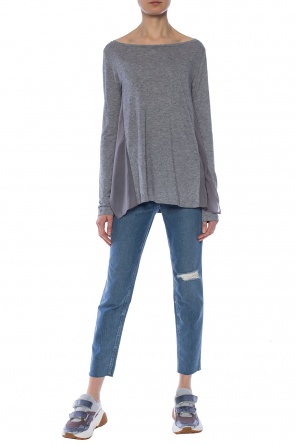 'musson' t-shirt with woven inserts, zdjęcie 2 'musson' t-shirt with woven inserts od AllSaints